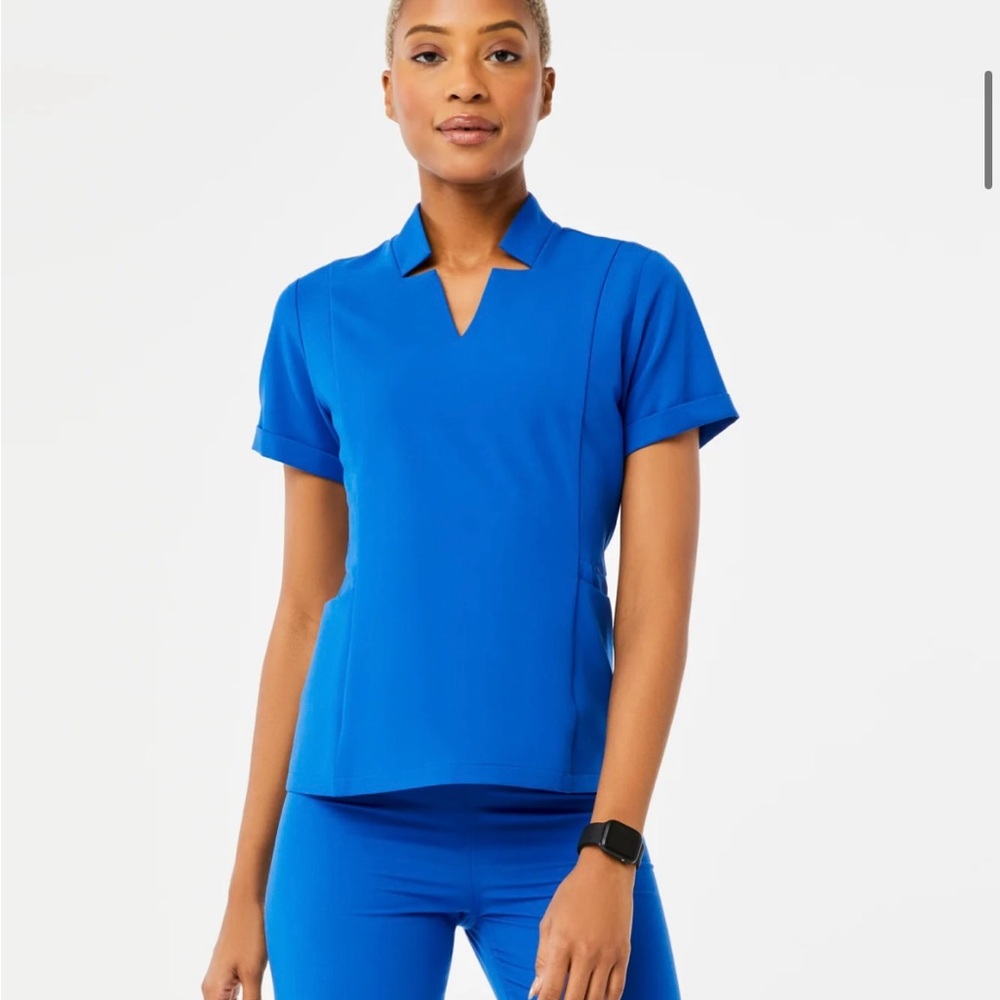 Royal Blue Inala - Slim Scrub Top